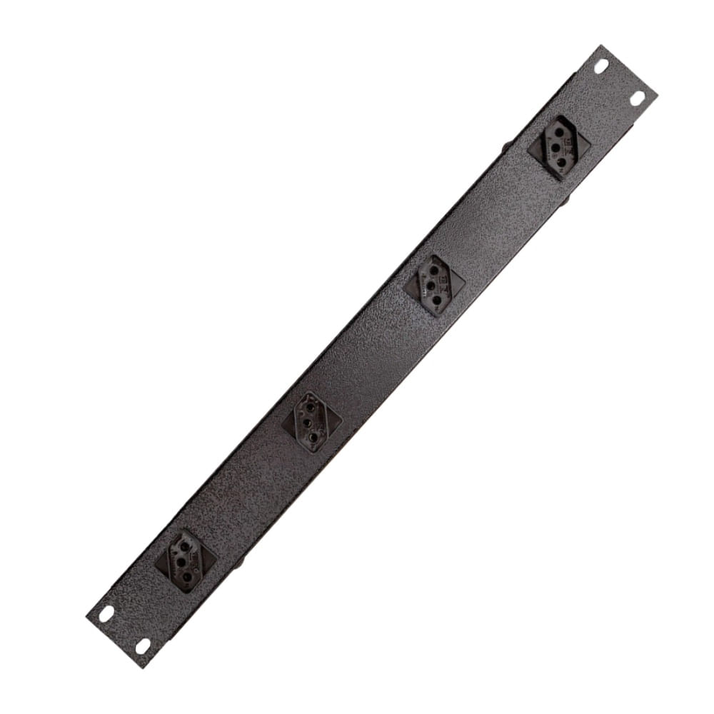 Régua Padrão Rack 19” com 4 Tomadas 10A